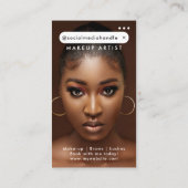 インフルエンサー美しい写真ミニマルなソーシャルメディア 名刺 (裏面)