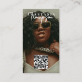 インフルエンサー美しい写真ミニマルなソーシャルメディア 名刺 (正面)