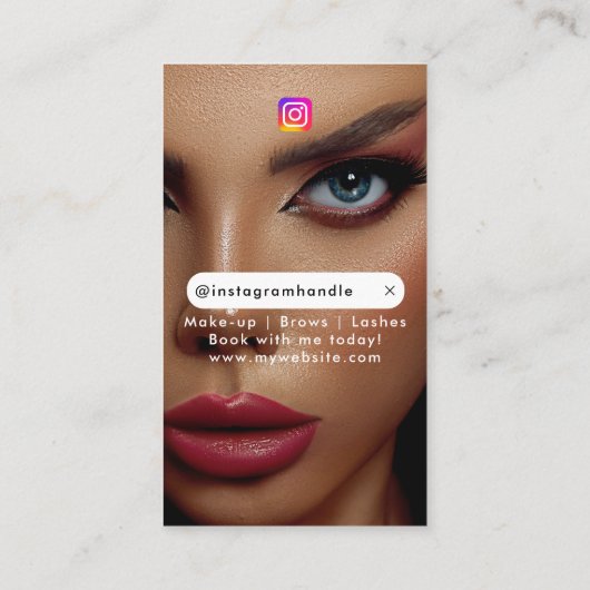 インフルエンサー美しい爪、 ネイルソーシャルメディアブラックピンク 名刺 (裏面)