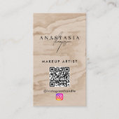 インフルエンサー美しい爪、 ネイルソーシャルメディア素朴ウッド 名刺 (正面)