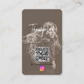 インフルエンサー美しい爪、 ネイルソーシャルメディア自然ベージュ 名刺 (正面)