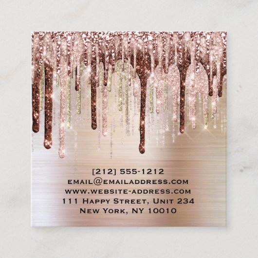 インフルエンサーBloggerMaupアーティストドリップスバラリップ スクエア名刺 (正面)