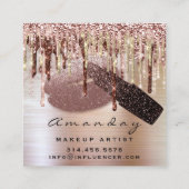 インフルエンサーBloggerMaupアーティストドリップスバラリップ スクエア名刺 (裏面)