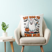 インフルエンザのおもしろいハロウィーンナース医にブーと言う クッション (椅子)