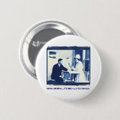 インフルエンザの予防注射ボタン 缶バッジ (正面&裏面)