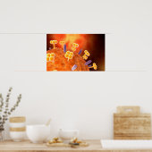 インフルエンザを引き起こすインフルエンザの概念像1 ポスター (キッチン)