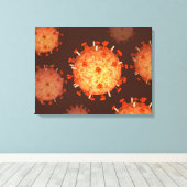 インフルエンザを引き起こすインフルエンザの概念像2 キャンバスプリント (インサイチュ (ウッドフロア))