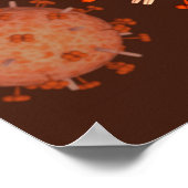 インフルエンザを引き起こすインフルエンザの概念像2 ポスター (角)