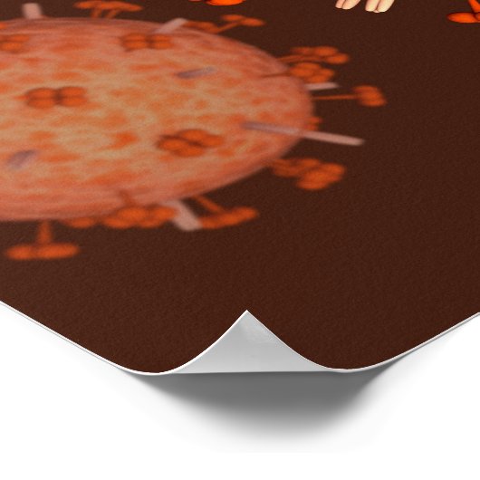 インフルエンザを引き起こすインフルエンザの概念像2 ポスター (角)