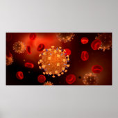 インフルエンザを引き起こすインフルエンザの概念図3 ポスター (正面)