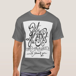 インフルエンザショットの公衆衛生ステッカーを入手 Tシャツ