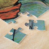 インフルエンザシーズンバンゴッホ自画像マスク自撮り ジグソーパズル (側面)