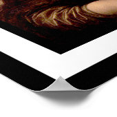 インフルエンザシーズンモナリザとマスク&フレームフェイク付き ポスター (角)