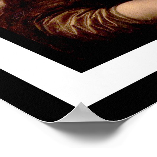 インフルエンザシーズンモナリザとマスク&フレームフェイク付き ポスター (角)