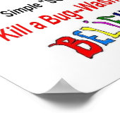 インフルエンザバグの手洗い ポスター (角)