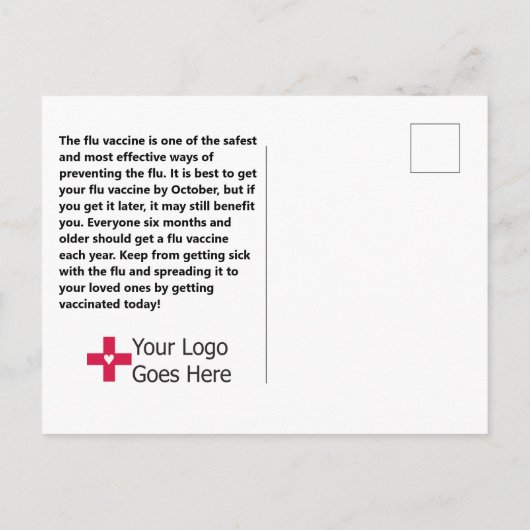 インフルエンザファイターのインフルエンザショットを思い出させる 案内ポストカード (裏面)
