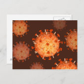 インフルエンザ2を引き起こすインフルエンザの概念的なイメージにより ポストカード (正面/裏面)