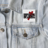 インフルエンスクロスボタンのクリスチャンデザイン 缶バッジ (インサイチュ)