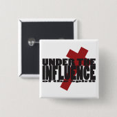 インフルエンスクロスボタンのクリスチャンデザイン 缶バッジ (正面&裏面)