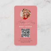 インフルエ食べ物を与えンサーグリッドQRコードビジネス 名刺 (正面)