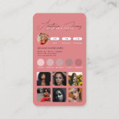 インフルエ食べ物を与えンサーグリッドQRコードビジネス 名刺 (裏面)