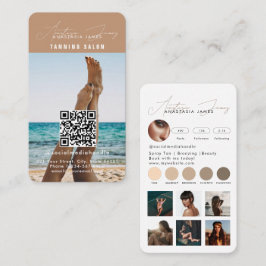 インフルエ食べ物を与えンサーグリッドQRコードビジネス 名刺