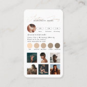 インフルエ食べ物を与えンサーグリッドQRコードビジネス 名刺 (裏面)