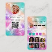 インフルエ食べ物を与えンサーグリッドSNS絞り染め事業 名刺 (正面/裏面)