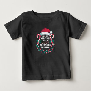 インフレおもしろいの醜いクリスマス・セーターのために ベビーTシャツ