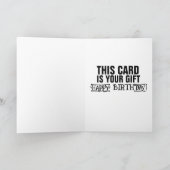 インフレおもしろいジョーク誕生日グリーティングカード カード (内部)