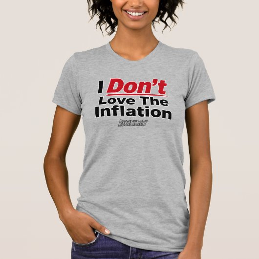 インフレが好きじゃない Tシャツ (正面)