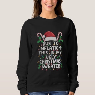 インフレでおかしい クリスマスのセーター  スウェットシャツ