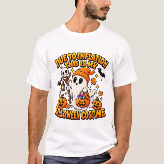 インフレによりこれが私のハロウィンコスチュームです 面白い Tシャツ
