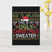 インフレのためこれが私のダサいスウェーター ファミリー カード (黄色い花)