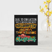 インフレのため私のハロウィーンの感謝祭である カード (黄色い花)