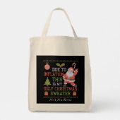 インフレのため、これは私の醜いクリスマスセーターである トートバッグ (裏面)