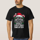 インフレのため、これは私の醜いクリスマスセーターである Tシャツ (正面)