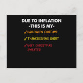 インフレの影響これは私のハロウィーンの感謝祭である ポストカード (正面)