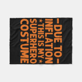 インフレの影響で私のスーパーヒーローの衣装おもしろい フリースブランケット (正面(横))