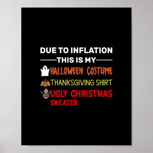 インフレの影響で、これは私のハロウィーンの感謝祭である ポスター (正面)