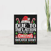 インフレの醜いクリスマスのセーターの男おもしろい性のために カード (正面)