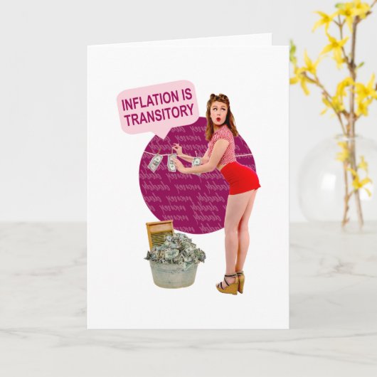 インフレは一過性だ カード (黄色い花)