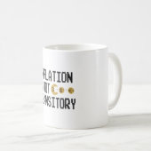 インフレは一過性ではない コーヒーマグカップ (正面右)