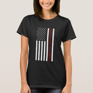 インフレは窃盗であるアメリカのフラグ上昇コストStat Tシャツ