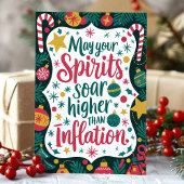インフレより高いところまで霊が舞い上がりますクリスマス シーズンカード