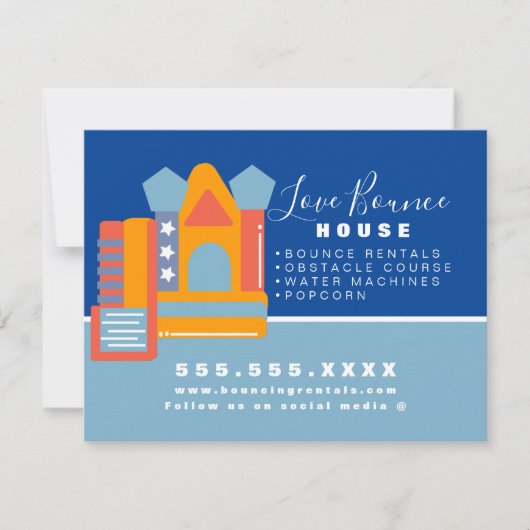 インフレータブルキャッスルジャンプハウスバウンスパーティーレンタル カード (正面)