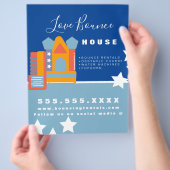 インフレータブルキャッスルジャンプハウスバウンスパーティーレンタル チラシ (手)