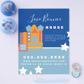 インフレータブルキャッスルジャンプハウスバウンスパーティーレンタル チラシ (シングル)