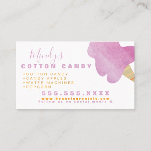 インフレータブルキャッスルジャンプハウスバウンスパーティーレンタル 名刺 (正面)