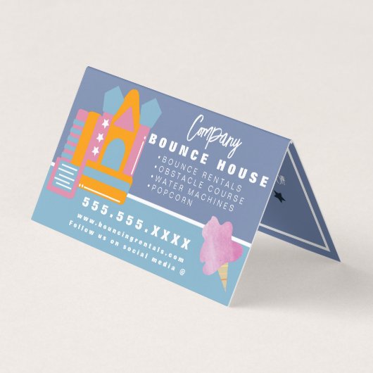 インフレータブルキャッスルジャンプハウスバウンスパーティーレンタル 名刺 (正面)